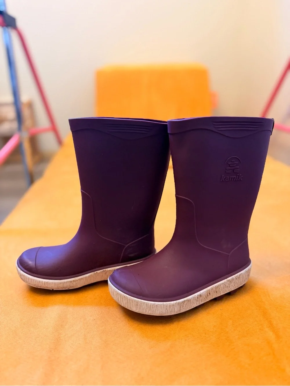 Kamik Riptide Kids Purple Waterproof Rain Boots